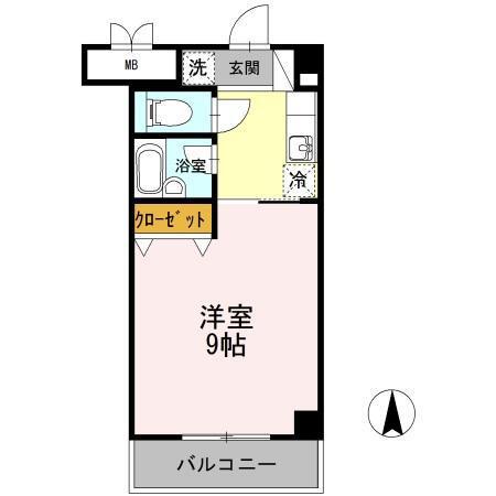 アルカコンネ大工(1K/2階)の間取り写真