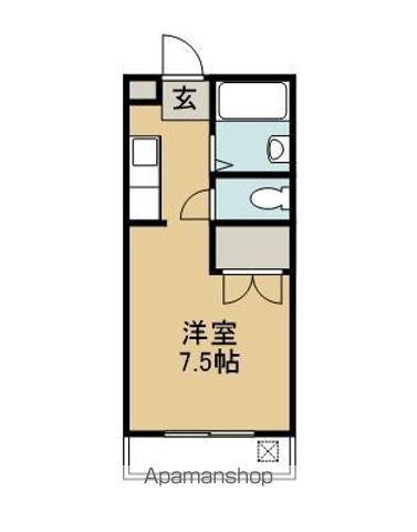 オクトワール宮崎西(ワンルーム/3階)の間取り写真