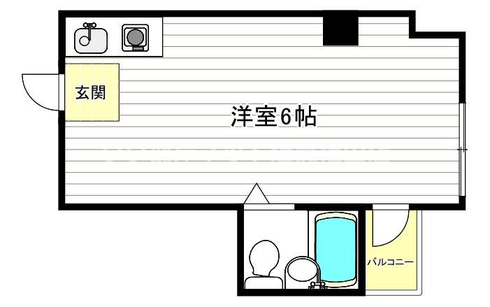 昭和グランドハイツ第二菅栄(ワンルーム/2階)の間取り写真