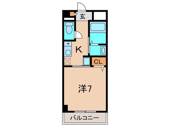 ENUZ 45(1K/3階)の間取り写真