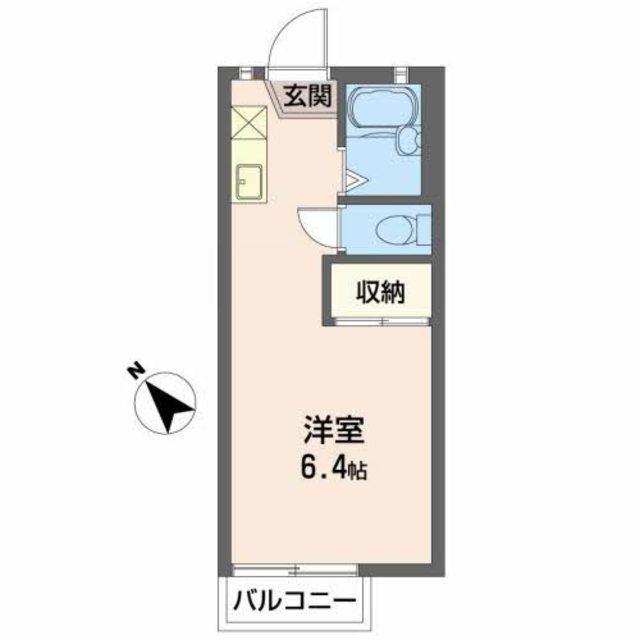 クローバー草津(ワンルーム/1階)の間取り写真