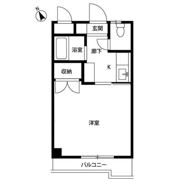 プレール東武練馬(1K/1階)の間取り写真