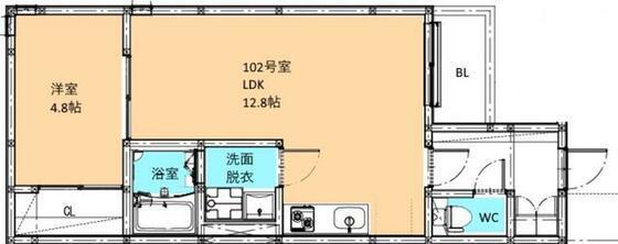 REGALESTセゾン(1LDK/2階)の間取り写真