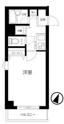 OLIO東長崎(1K/3階)の間取り写真