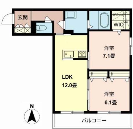REFISIA(2LDK/2階)の間取り写真