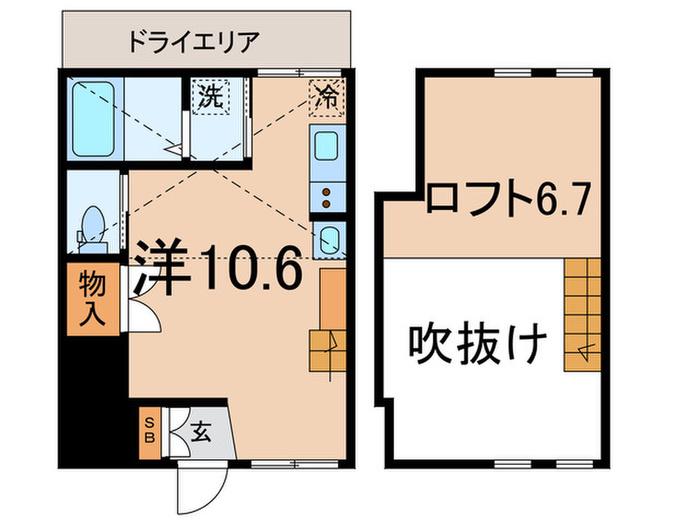 フローレンス大岡山(ワンルーム/1階)の間取り写真