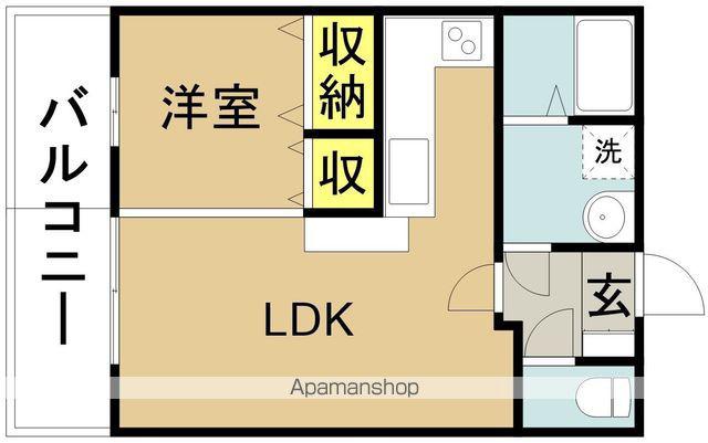 メダリストV(1LDK/4階)の間取り写真