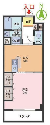 メゾンプリオール(1DK/3階)の間取り写真