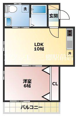 ポルトフィーノ(1LDK/3階)の間取り写真