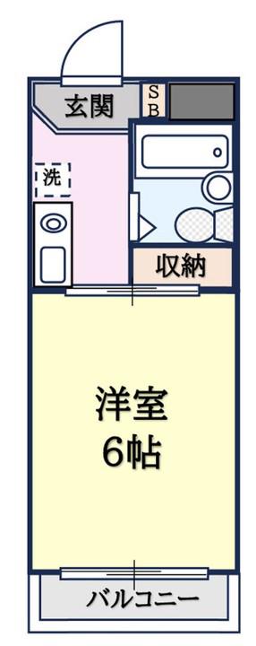 ハウスサンビームIIオゼキ(1K/2階)の間取り写真