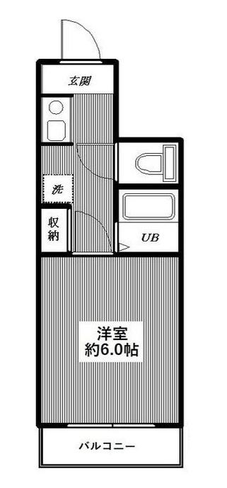 後楽園キャステール(1K/4階)の間取り写真