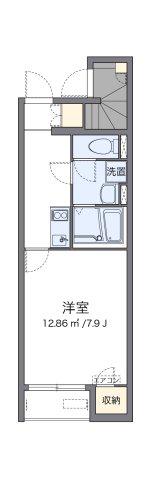 クレイノはなみずきII(1K/1階)の間取り写真