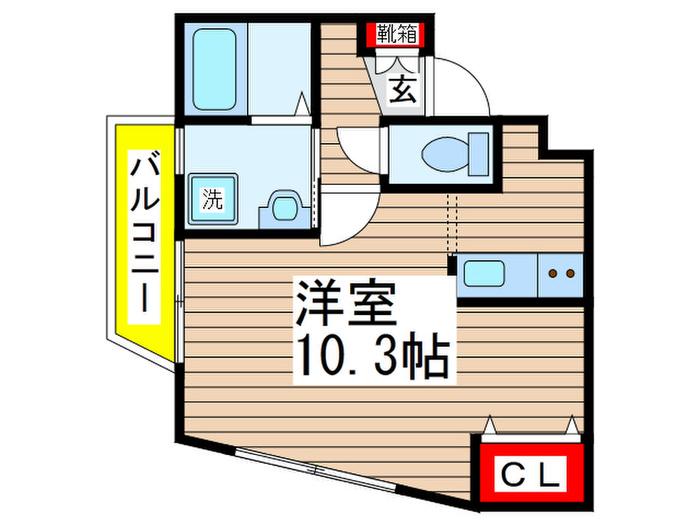 RUBYSGARDENMAKUHARI(ワンルーム/3階)の間取り写真