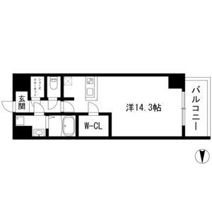 VIARE STORIA(ワンルーム/8階)の間取り写真