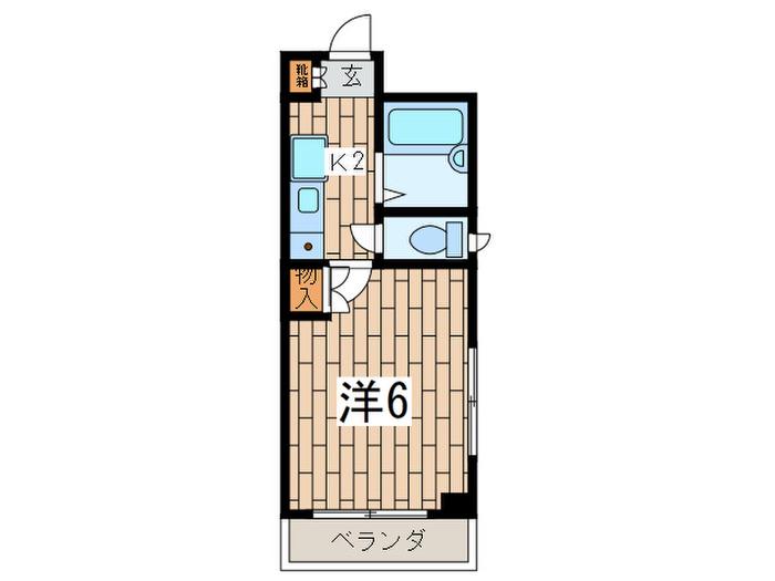 フレンドハイツ(1K/4階)の間取り写真