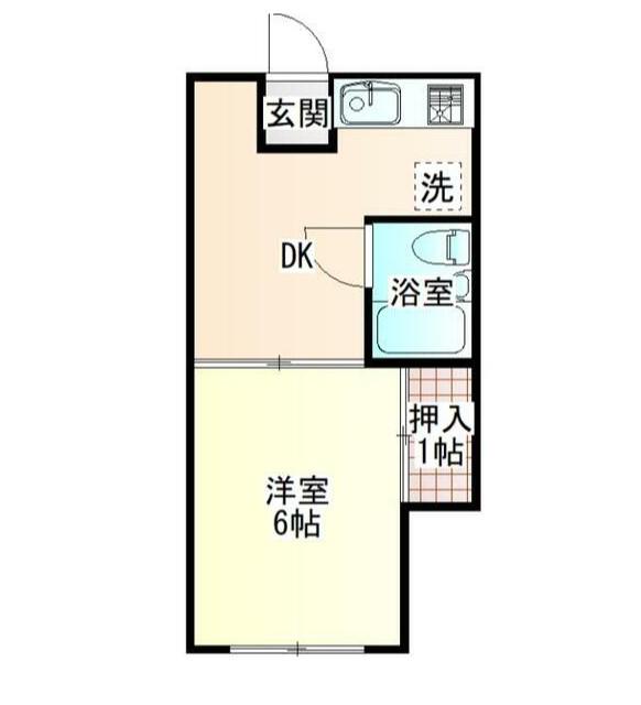 小林マンション(1K/2階)の間取り写真