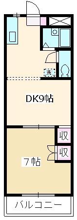 レジデンスダイゴ(1DK/3階)の間取り写真