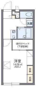 レオパレス津島(1K/2階)の間取り写真