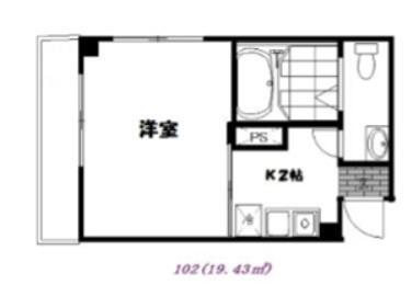 エステート加藤(1K/1階)の間取り写真