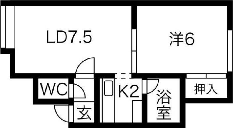 マーチハウス(1LDK/1階)の間取り写真