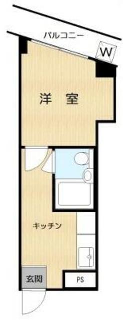 SKビル(1K/3階)の間取り写真