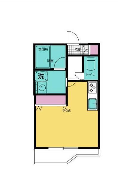 メゾンパフィオB(ワンルーム/2階)の間取り写真