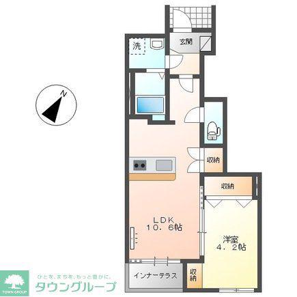 FOREST(1LDK/1階)の間取り写真