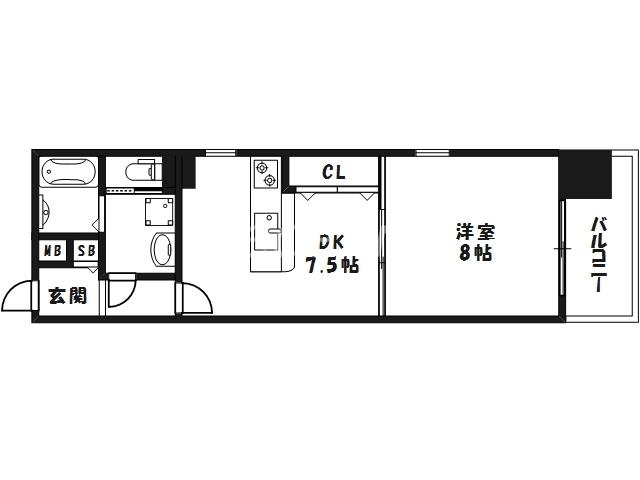 FUKUEBLD(1DK/2階)の間取り写真