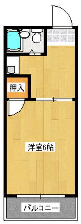 コート扇町I(1K/3階)の間取り写真