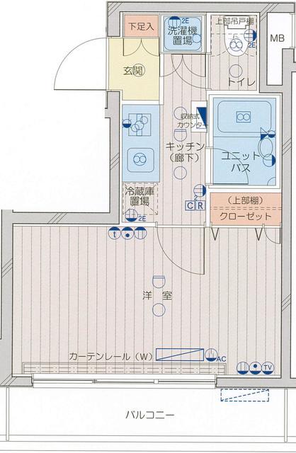 プロフ南大井(1K/7階)の間取り写真
