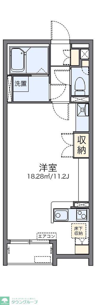 レオネクストコンフォート刀根山(ワンルーム/1階)の間取り写真