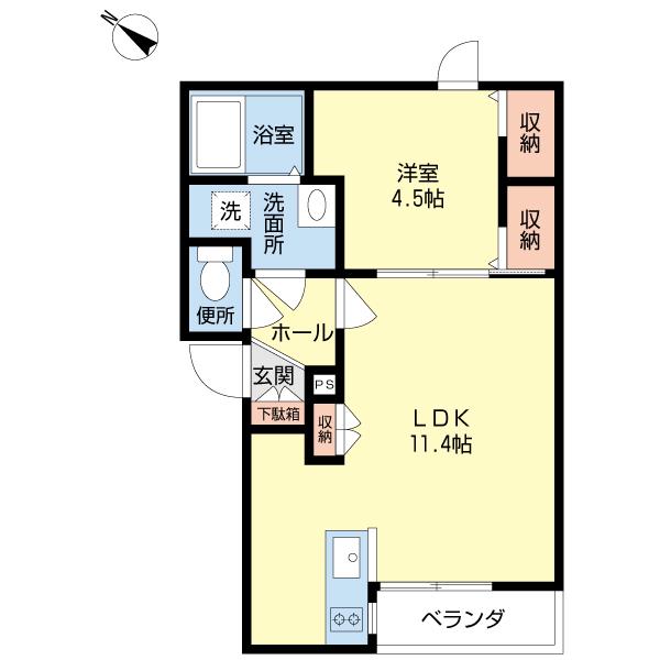 プチメゾン寿A(1LDK/3階)の間取り写真