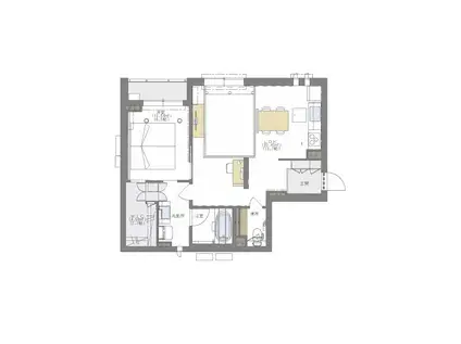 ベレオ連坊(1SLDK/1階)の間取り写真