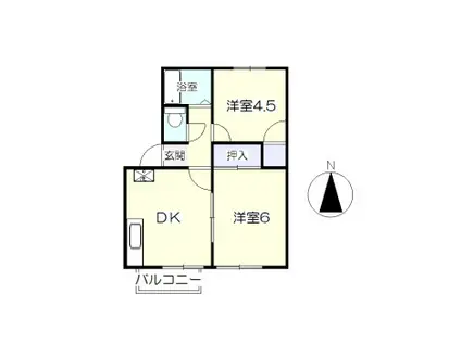 星ハイツ(2DK/2階)の間取り写真