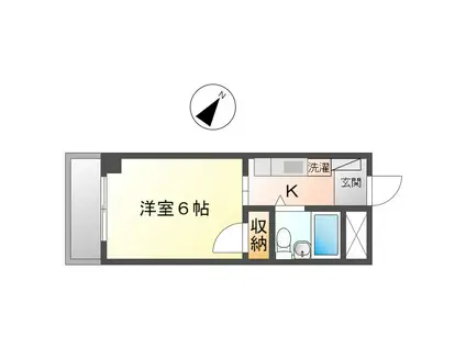 ヴェルドミール(1K/3階)の間取り写真