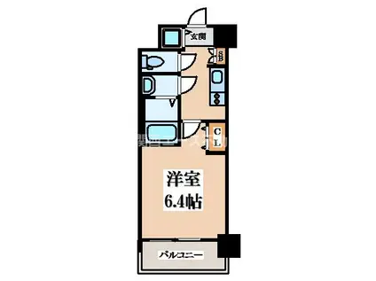 スプランディッド高井田(1K/12階)の間取り写真