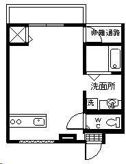 ニューサンシャインビル(ワンルーム/3階)の間取り写真