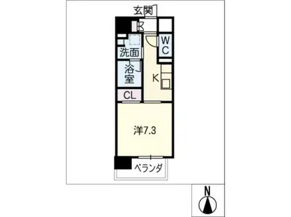 MIO・ASTER(1K/7階)の間取り写真