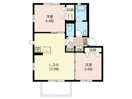 ISHIKAWA HILLS IV(2LDK/1階)の間取り写真