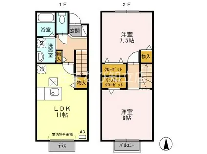 グレイス池田(2LDK/1階)の間取り写真