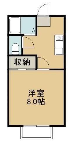 コーポ戸板(1K/1階)の間取り写真