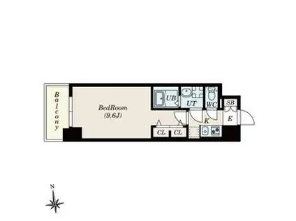 S-RESIDENCE岡崎公園AUREATE 12月契約限定キャンペ(1K/11階)の間取り写真