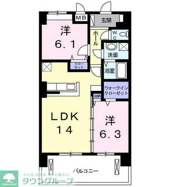 オリーブコート塚田 4階階 間取り