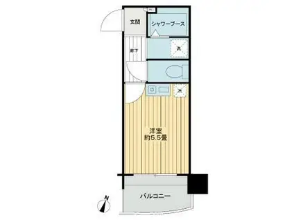 朝日プラザ立町(ワンルーム/3階)の間取り写真