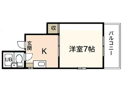 サンライズ五観橋II(1K/3階)の間取り写真
