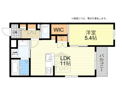 CACTUS(1LDK/3階)の間取り写真