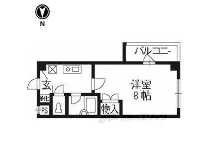 キャピタルロニート(1K/3階)の間取り写真