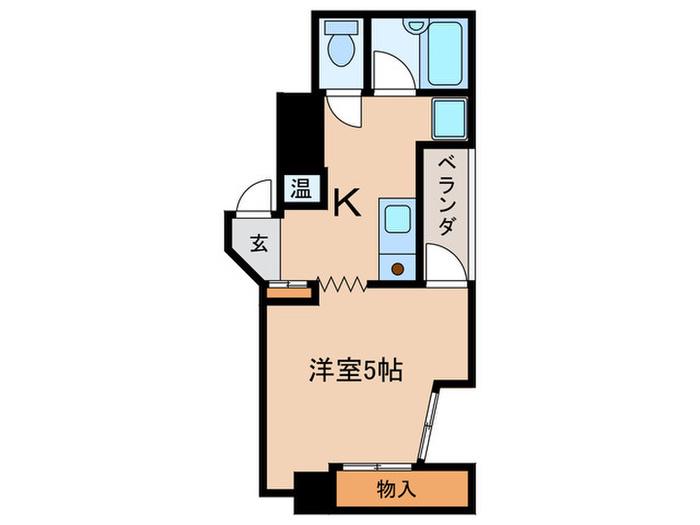 堀ビル(1K/3階)の間取り写真