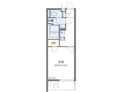 ウィステリア(1K/1階)の間取り写真