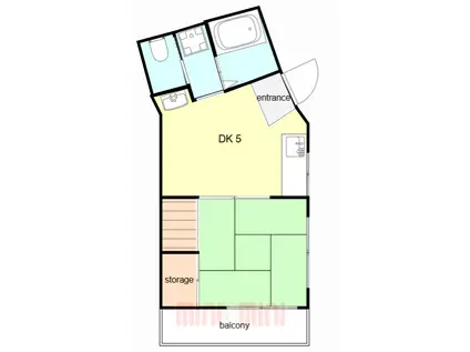 コーポ美鈴(1DK/2階)の間取り写真